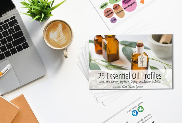 25 Essential Oil Profiles - Study Cards